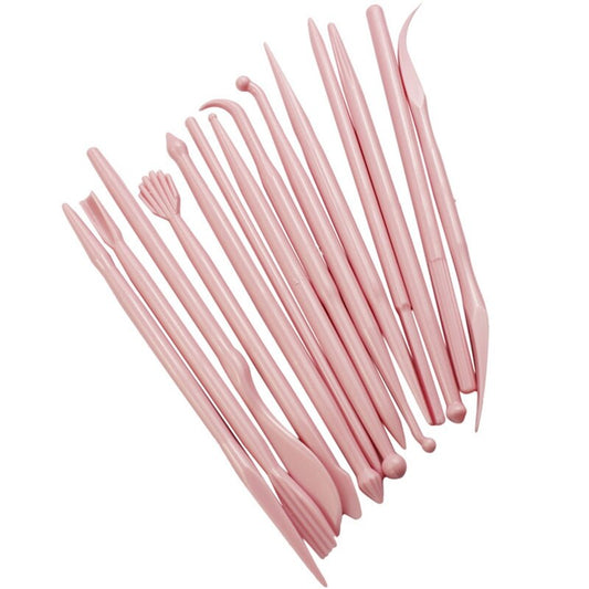 (14x) Set of Plastic Clay Sculpting Carving Tools