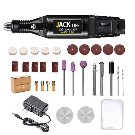 12V Mini Drill Electric Carving Pen Set Variable Speed 15 pieces