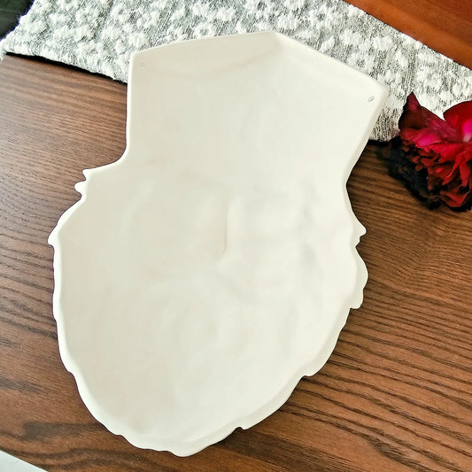 Santa Clause Christmas Mask Polish 11" Ceramic Bisque Ready To Paint Pottery