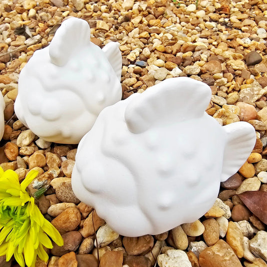 Flounder Fish (Set of 3) - 3.75" Ceramic Bisque Ready To Paint Pottery