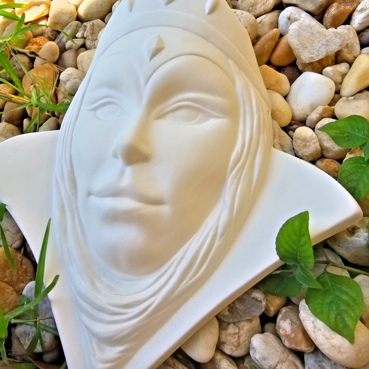 Wicked Queen Mask 11.6" Ceramic Bisque Ready To Paint Pottery