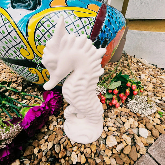 Seahorse Ocean Critter 9" Ceramic Bisque Ready To Paint Pottery