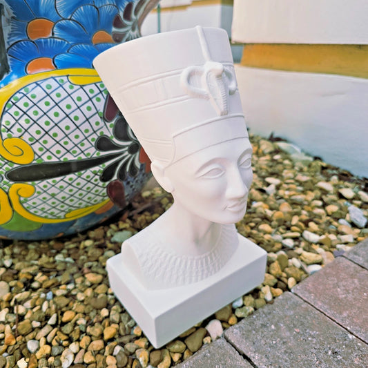Nefertiti Egyptian Bust 11" Ceramic Bisque Ready To Paint Pottery