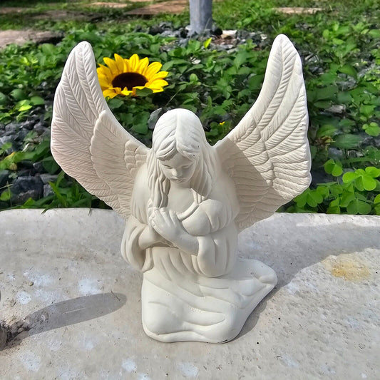 Praying Mary with Wings 5" Ceramic Bisque Ready To Paint Pottery