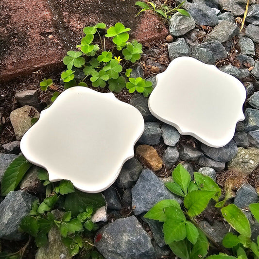 2x Victorian Tiles 3" IN STOCK Ceramic Bisque Ready To Paint Pottery