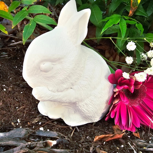 Small Easter Bunny Rabbit 4.5" Ceramic Bisque Ready To Paint Pottery
