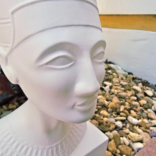 Nefertiti Egyptian Bust 11" Ceramic Bisque Ready To Paint Pottery