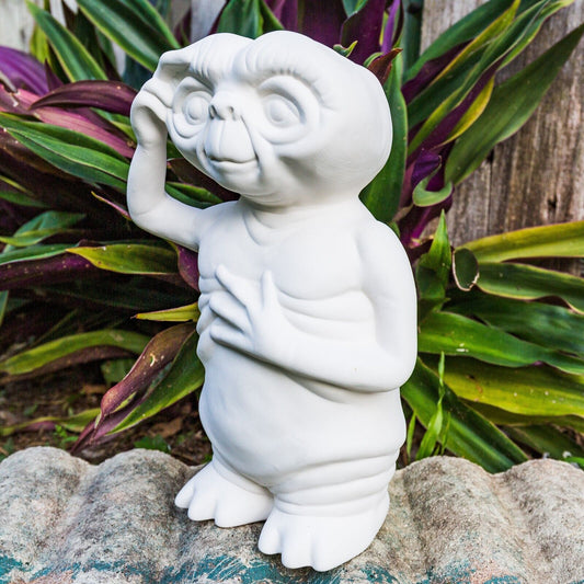 Space Alien Sci-Fi Movie 9" Ceramic Bisque Ready To Paint Pottery