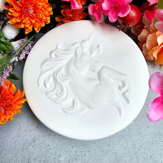 Horse Bowl With Lid 6" Ceramic Bisque Ready To Paint Pottery