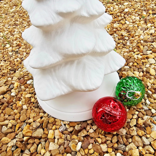 Christmas Tree With Base 12.5" Ceramic Bisque Ready To Paint Pottery