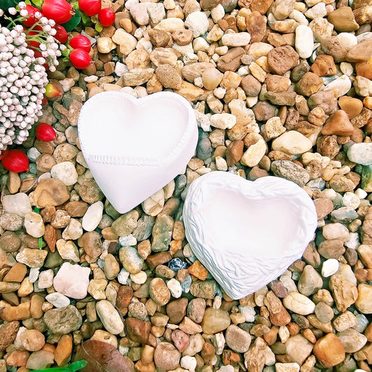 Two Heart Add-ons Tiles 2.5" Ceramic Bisque Ready To Paint Pottery