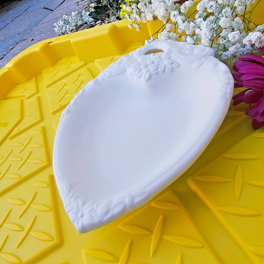 Strawberry Dish Plate Tray 8" Ceramic Bisque Ready To Paint Pottery