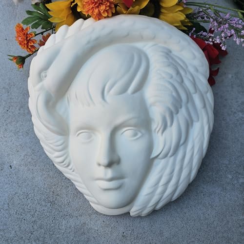 Giant Lady with Flamingo Mask 12" Ceramic Bisque Ready to Paint Pottery