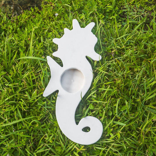 Detailed Sea Horse Wall Plaque 11" Ceramic Bisque Ready To Paint Pottery