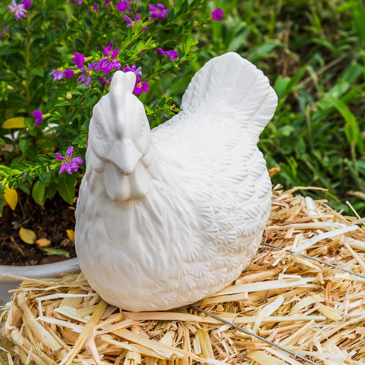Detailed Chicken Hen Rooster 5" Ceramic Bisque Ready To Paint Pottery