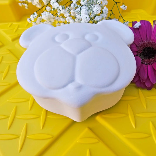 Bear Jewelry Box 5" Ceramic Bisque Ready To Paint Pottery