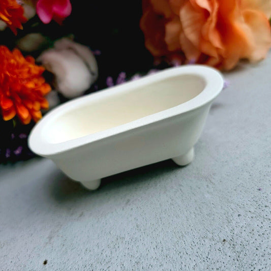 Small Vintage Bath Tub 3.5" Ceramic Bisque Ready To Paint Pottery