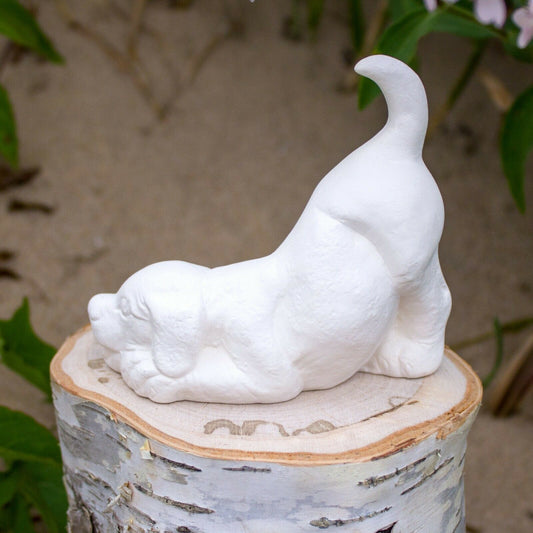 Cute Labrador Dog Set 4x3  Ceramic Bisque Ready To Paint Pottery