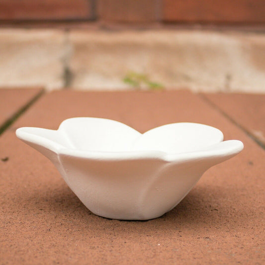 Smooth Flower Bowl 5x5 Ceramic Bisque Ready To Paint Pottery