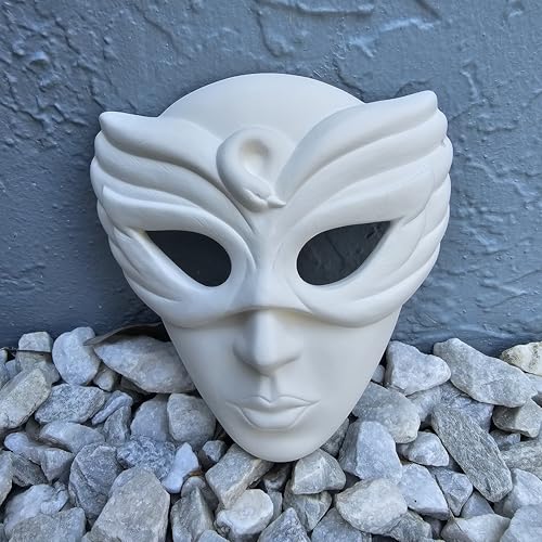 Swan Princess Mask 6.7" Ceramic Bisque Ready to Paint Pottery