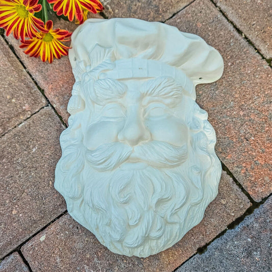 Santa Mask 8" Ceramic Bisque Ready To Paint Pottery