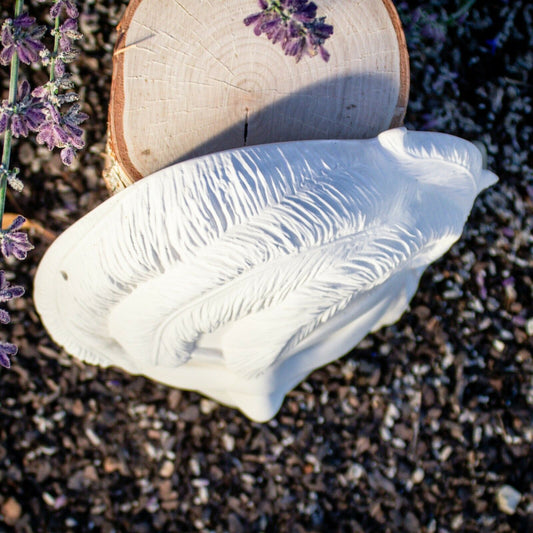 Masquerade Feather Mask 8x7 Ceramic Bisque Ready To Paint Pottery