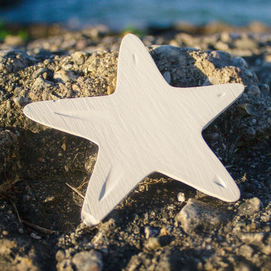 Flat Starfish Decorative 4" Ceramic Bisque Ready To Paint Pottery