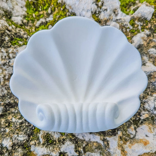Seashell Soap Dish 4.3" Ceramic Bisque Ready To Paint Pottery