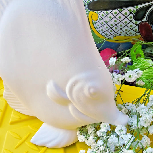 Large Tropical Longfin Bannerfish 9" Ceramic Bisque Ready To Paint Pottery