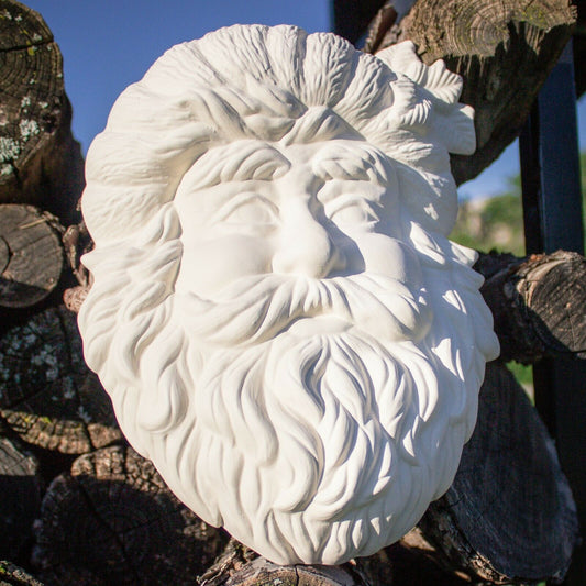 Saint Nicolas Santa Mask 8.5" Ceramic Bisque Ready To Paint Pottery