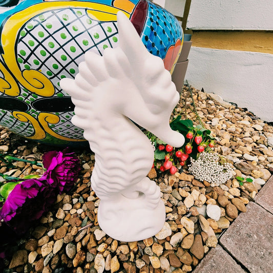 Seahorse Ocean Critter 9" Ceramic Bisque Ready To Paint Pottery