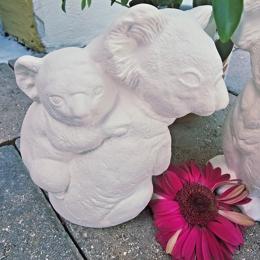 Koala Family 6.5" Ceramic Bisque Ready To Paint Pottery