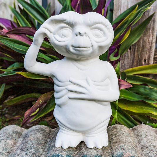 Space Alien Sci-Fi Movie 9" Ceramic Bisque Ready To Paint Pottery
