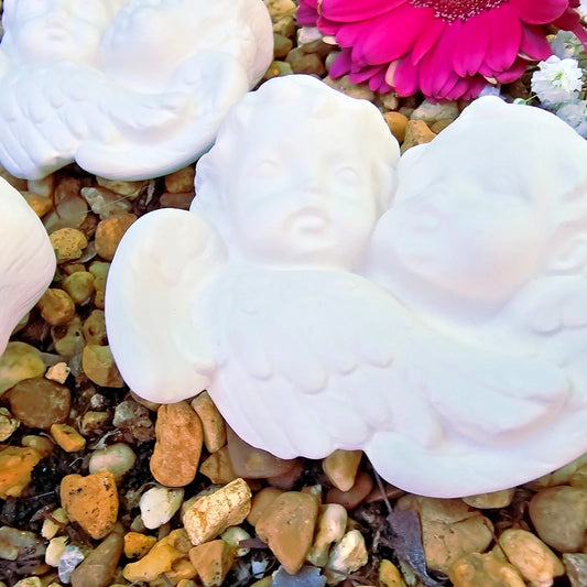 Three Angel Cherub Addons 3.5" ea Ceramic Bisque Ready To Paint Pottery