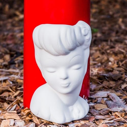 Famous Lady Planter 4" Ceramic Bisque Ready to Paint Pottery
