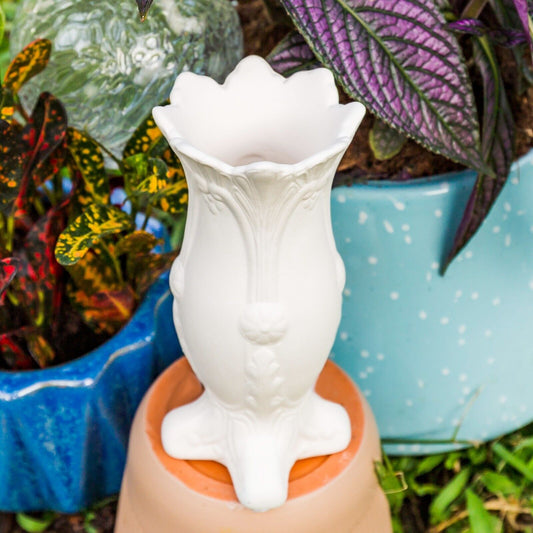 Decorative Vase 6" Ceramic Bisque Ready To Paint Pottery