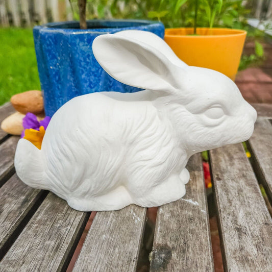 Bunny Rabbit 6.5" Easter IN STOCK Ceramic Bisque Ready To Paint Pottery