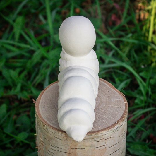 Bubbly Cute Caterpillar Bug 5x4 Ceramic Bisque Ready To Paint Pottery