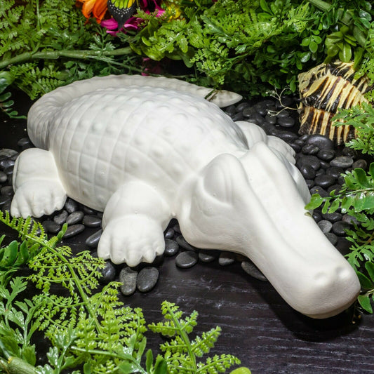 Giant Alligator Crocodile 14" Ceramic Bisque Ready To Paint Pottery
