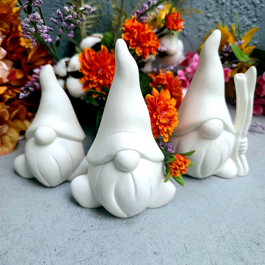 Gnome Forest 5.5" Ceramic Bisque Ready To Paint Pottery