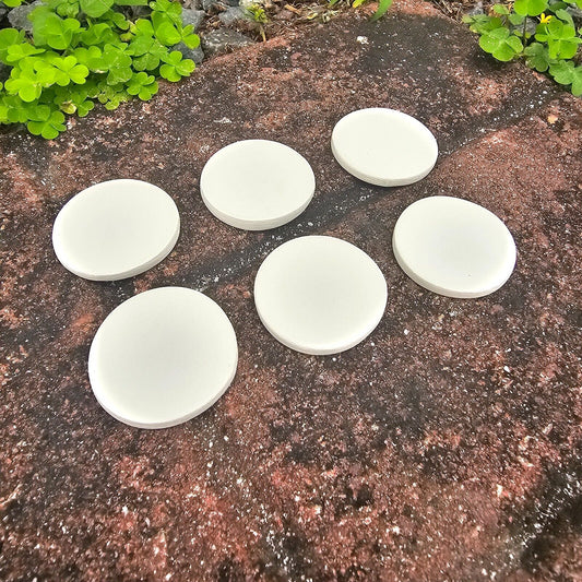 6x Round Mini Tiles 1.6" IN STOCK Ceramic Bisque Ready To Paint Pottery