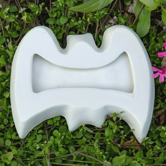 Halloween Vampire Bat Candy Bowl 7" Ceramic Bisque Ready To Paint Pottery