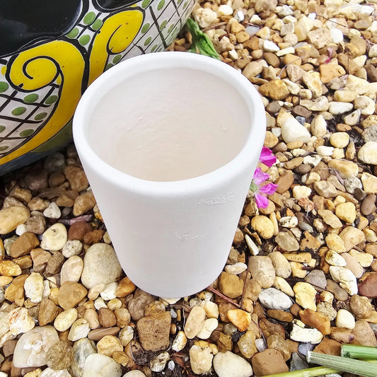 Small Smooth Cup Planter 4.3" Ceramic Bisque Ready To Paint Pottery
