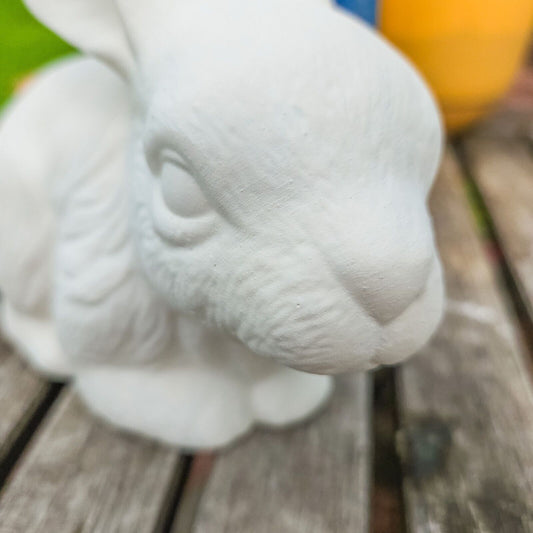 Bunny Rabbit 6.5" Easter IN STOCK Ceramic Bisque Ready To Paint Pottery