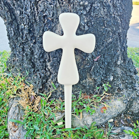 Large Garden Ankh Cross 14" Ceramic Bisque Ready To Paint Pottery