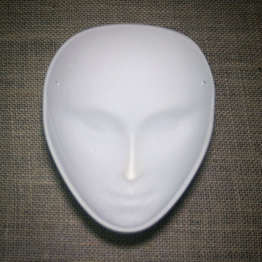 Smooth Simple Mask 7x5  Ceramic Bisque Ready To Paint Pottery