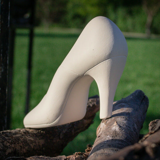 Smooth High Heel Shoe 7.5" Ceramic Bisque Ready To Paint Pottery