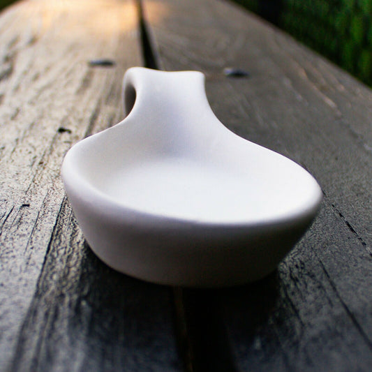 Smooth Spoon Rest 7.5" Ceramic Bisque Ready To Paint Pottery