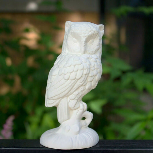 Perched Owl 5x3 Ceramic Bisque Ready To Paint Pottery