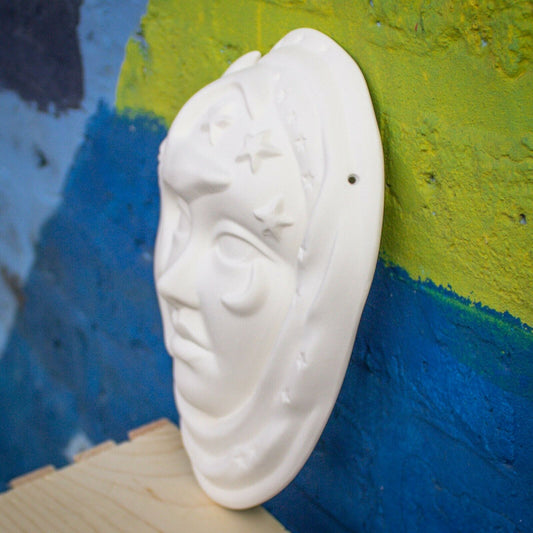 Star Face Mask 8x6 Ceramic Bisque Ready To Paint Pottery